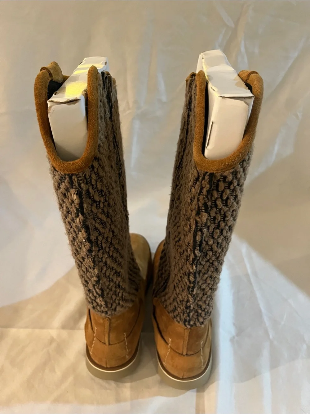 Cushe Women's Knit-Shaft Suede Tall Boots - Brown